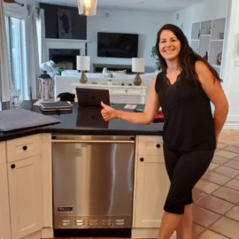 Our happy client after dishwasher repair